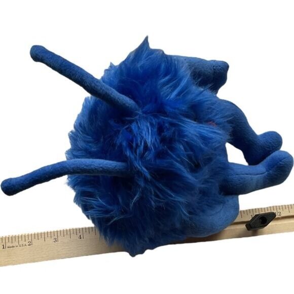 Fluffy Blue Gaboochi Plush Toy With Antennae & Soft Body 10" - Picture 6 of 7